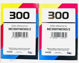 Pacote com 2 faixas de fita Label Magicard MC300YMCKO/2 para a série 300