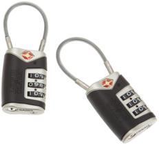 Pacote com 2 fechaduras Lock Lewis N. Clark Travel Sentry Cable Lock