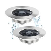 Pacote com 2 filtros e tampas de drenagem para pia de cozinha Pacote com 2 filtros e tampas de drenagem para pia de cozinha