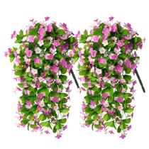 Pacote com 2 flores artificiais suspensas ZFProcess, roxo Pacote com 2 flores artificiais suspensas ZFProcess, roxo