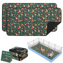 Pacote com 2 forros de gaiola de cobaia Mechpia 120x61 cm à prova d'água Pacote com 2 forros de gaiola de cobaia Mechpia 120x61 cm à prova d'água