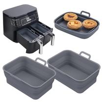 Pacote com 2 forros de silicone para fritadeira de ar NINJA Foodi 8QT e 10QT