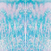 Pacote com 2 franjas de alumínio iridescente Backdrop DECOCKRAT 100x200 cm