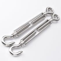 Pacote com 2 ganchos e olhos em aço inoxidável 304 com tensor Alele M12