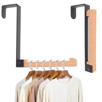 Pacote com 2 ganchos Over Door Hook Haihomebest Heavy Duty Black