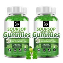 (pacote com 2) Gomas de graviola de graviola 2200 mg com extrato de musgo marinho (pacote com 2) Gomas de graviola de graviola 2200 mg com extrato de musgo marinho