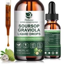 (Pacote com 2) Gotas líquidas de extrato de folha de graviola de graviola 30 ml (Pacote com 2) Gotas líquidas de extrato de folha de graviola de graviola 30 ml