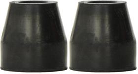 Pacote com 2 inserções de metal preto Walker Cane Tips DMI de 1,9 cm