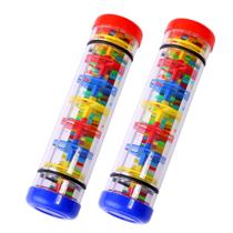 Pacote com 2 instrumentos musicais Rainmaker Rain Stick para crianças