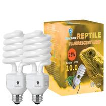 Pacote com 2 lâmpadas de répteis Bluex Bulbs 23W 10.0 UVB CFL