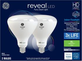 Pacote com 2 lâmpadas GE Reveal BR40 LED 85W equivalentes Pacote com 2 lâmpadas GE Reveal BR40 LED 85W equivalentes
