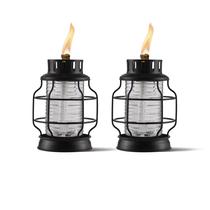 Pacote com 2 lanternas Tiki de mesa Tiki Torch pretas