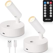 Pacote com 2 LEDs recarregáveis internos sem fio Spot Lights URTOM