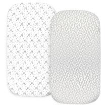 Pacote com 2 lençóis de berço orgânicos da Bublo Baby 81x41x10 cm