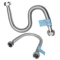 Pacote com 2 mangueiras flexíveis de aquecedor de água FIP SS de 3/4" PEVEPEXE de 61 cm Pacote com 2 mangueiras flexíveis de aquecedor de água FIP SS de 3/4" PEVEPEXE de 61 cm