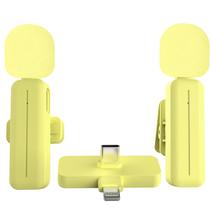 Pacote com 2 microfones de lapela sem fio Mini Lavalier para iPhone