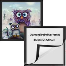 Pacote com 2 molduras de arte Diamond Art Frames RICUVED para tela de 30 x 30 cm