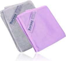 Pacote com 2 panos de limpeza Korwex Window (roxo) e Enviro (cinza) Pacote com 2 panos de limpeza Korwex Window (roxo) e Enviro (cinza)