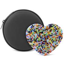 Pacote com 2 Picky Pad Brinquedos Fidget para colher a pele com estojo de transporte Trichotillomania Relief Portable Fidget Toy Picky Pads (2 unidades de coração)