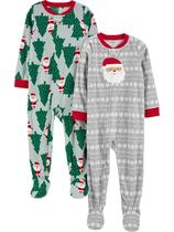 Pacote com 2 pijamas infantis de lã resistentes ao fogo Simple Joys 6-9M