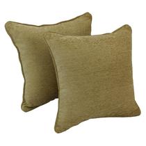 Pacote com 2 pillow Blazing Needles, 46 cm, quadrada, jacquard chenille Pacote com 2 pillow Blazing Needles, 46 cm, quadrada, jacquard chenille