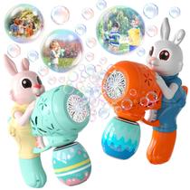 Pacote com 2 pistolas Bubble Gun Weilim Rabbit com concentrado de bolhas de 30 ml