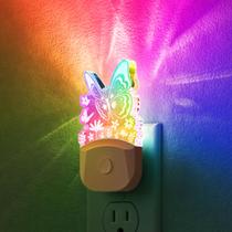 Pacote com 2 plug-ins Night Light DoresShop Butterfly com RGB de 8 cores