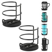 Pacote com 2 porta-copos magnéticos Mippko, base de metal pesado de 8,8 cm