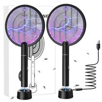 Pacote com 2 raquetes elétricas Fly Swatter PALONE 4000V Bug Zapper