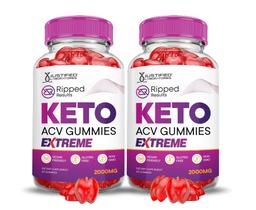 (Pacote com 2) Ripped Results Keto ACV Gummies Extreme 2000mg