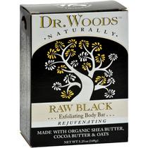 Pacote com 2 sabonetes em barra Dr. Woods Raw Black 155 ml
