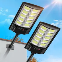 Pacote com 2 sensores de movimento impermeáveis Solar Street Light Azeivk IP66
