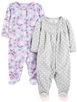 Pacote com 2 Sleep and Play Simple Joys da Carter's Fleece Baby Girl