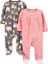 Pacote com 2 Sleep and Play Simple Joys da Carter's Fleece Baby Girl