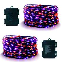 Pacote com 2 String Lights echosari, 200 LED, 10 m, roxo, laranja Pacote com 2 String Lights echosari, 200 LED, 10 m, roxo, laranja