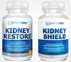 Pacote com 2 suplementos Kidney Restore e Kidney Shield Pacote com 2 suplementos Kidney Restore e Kidney Shield