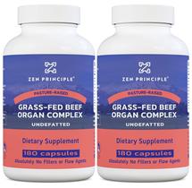 Pacote com 2 suplementos para órgãos de carne bovina Zen Principle Grass Fed Pacote com 2 suplementos para órgãos de carne bovina Zen Principle Grass Fed