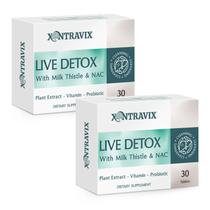 Pacote com 2 suplementos Xontravix Liver Detox & Liver Support Pacote com 2 suplementos Xontravix Liver Detox & Liver Support