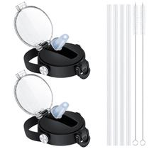 Pacote com 2 tampas de palha HYDROWION para garrafa de água de boca larga Pacote com 2 tampas de palha HYDROWION para garrafa de água de boca larga