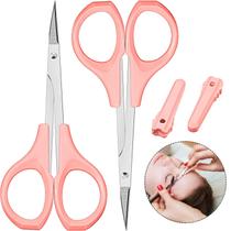 Pacote com 2 tesouras Curved Craft Beauty Eyebrow em aço inoxidável