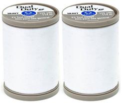 Pacote com 2 Thread COATS e CLARK Dual Duty XP Heavy 125 jardas brancas Pacote com 2 Thread COATS e CLARK Dual Duty XP Heavy 125 jardas brancas