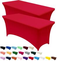 Pacote com 2 toalhas de mesa Utopia Kitchen Spandex 1,2 x 0,9 x 0,9 m, vermelha