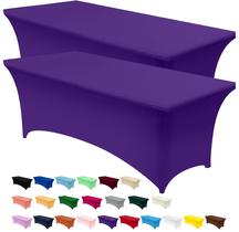 Pacote com 2 toalhas de mesa Utopia Kitchen Spandex 2,4 x 0,76 x 0,76 m, roxa