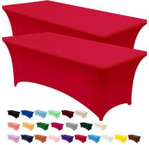 Pacote com 2 toalhas de mesa Utopia Kitchen Spandex 2,4 x 0,76 x 0,76 m, vermelha