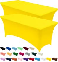 Pacote com 2 toalhas de mesa Utopia Kitchen Spandex amarela, 180x75x75cm