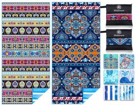 Pacote com 2 toalhas de praia de microfibra Widdonen, sem areia, secagem rápida