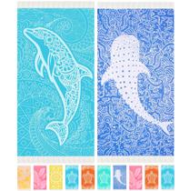 Pacote com 2 toalhas de praia turcas Antfuny, secagem rápida, sem areia