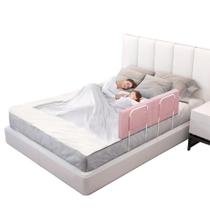Pacote com 2 trilhos de proteção rosa ajustáveis Bed Rail Cobaili Pacote com 2 trilhos de proteção rosa ajustáveis Bed Rail Cobaili