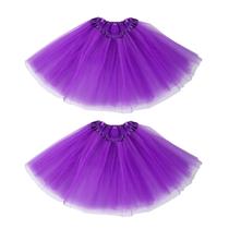 Pacote com 2 tutus de tule roxo BFONS para mulheres de 40 cm Pacote com 2 tutus de tule roxo BFONS para mulheres de 40 cm