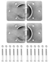 Pacote com 2 unidades de aço de alta segurança Puck Lock and Hasp QWORK Pacote com 2 unidades de aço de alta segurança Puck Lock and Hasp QWORK